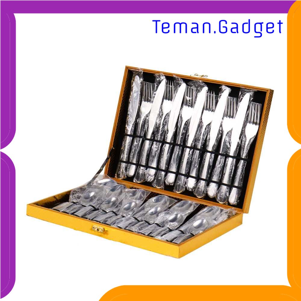 TG - DPR Elegant Life Set Alat Makan Perlengkapan Sendok Garpu Pisau 24 PCS - JA24