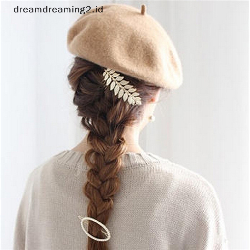 (dream) Panas Baru Wanita Lady Rambut Klip Sisir Rambut Jepit Rambut Paduan Daun Bando Elegan//