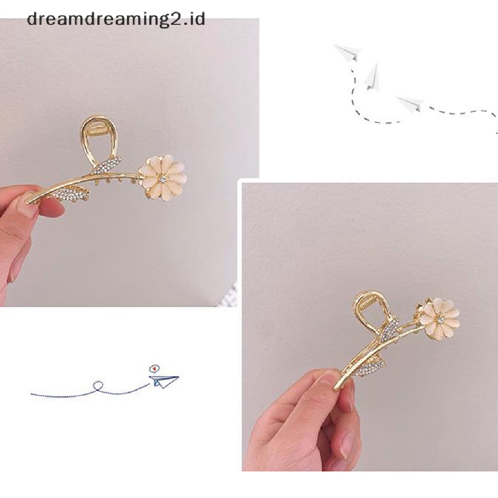 (dream) Wanita Bunga Berongga Geometris Rambut Claw Headband Hairpin Aksesoris Rambut//