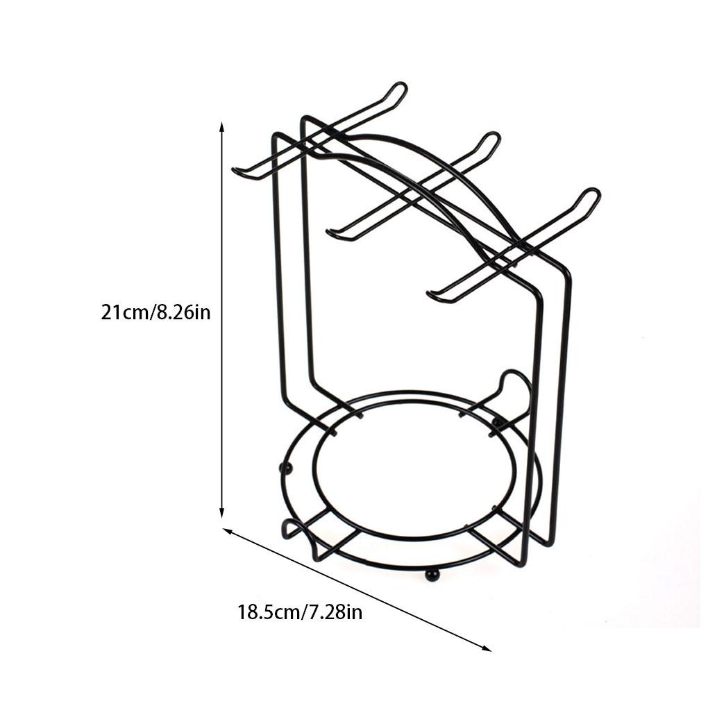 Tempat Gelas Kopi Stainless Steel Portable Anti Korosif 6kait Rumah Dapur Cafe Mug Piring Stand Base Aksesoris