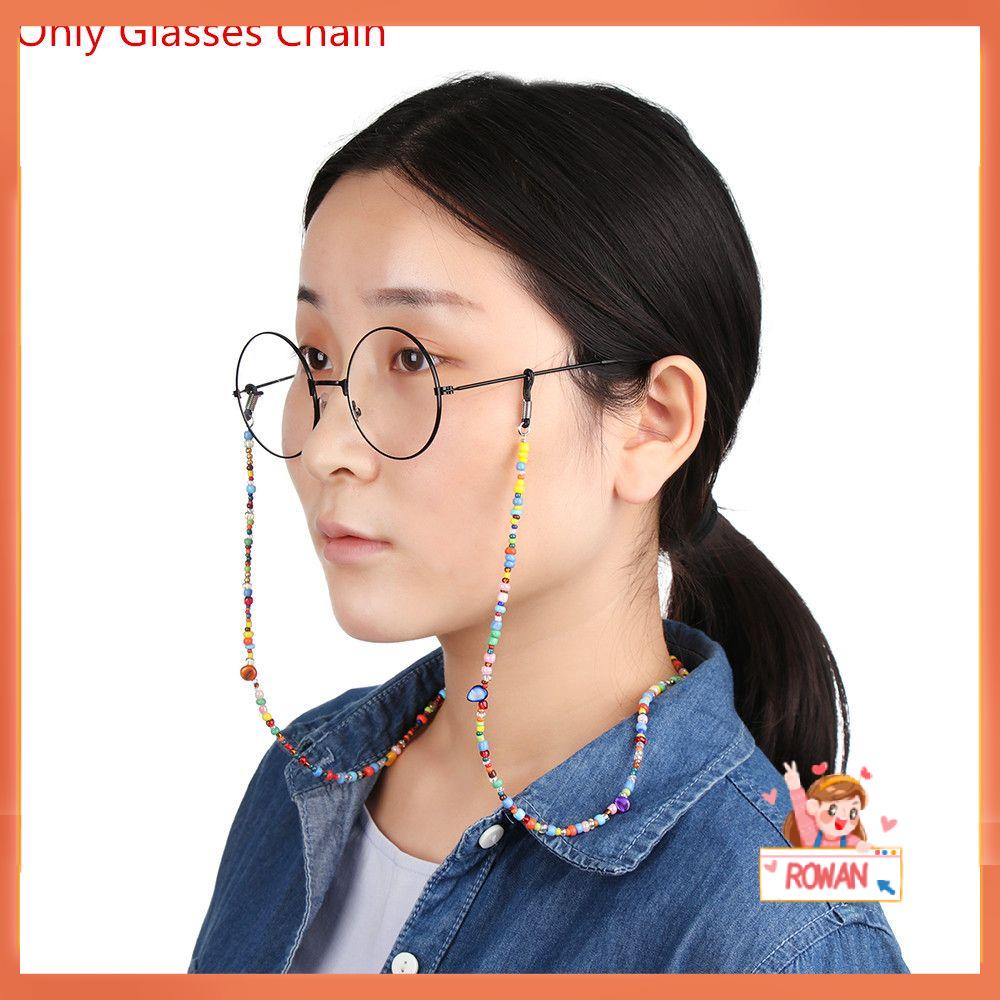 R-flower Glasses Chain Fashion Manik-Manik Berwarna Kacamata Baca Eye wear Aksesoris