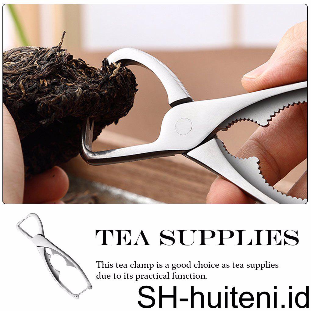 Tea Needle Slice Clamp Alat Pengiris Pengaman Serbaguna Tahan Karat Tidak Ada Burr Untuk Pemula Pengerjaan Halus Teabag Clip