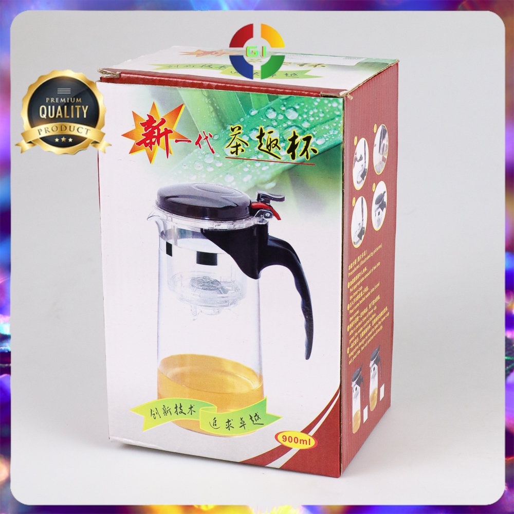Teko Pitcher Teh Chinese Teapot Maker 900ml Transparent