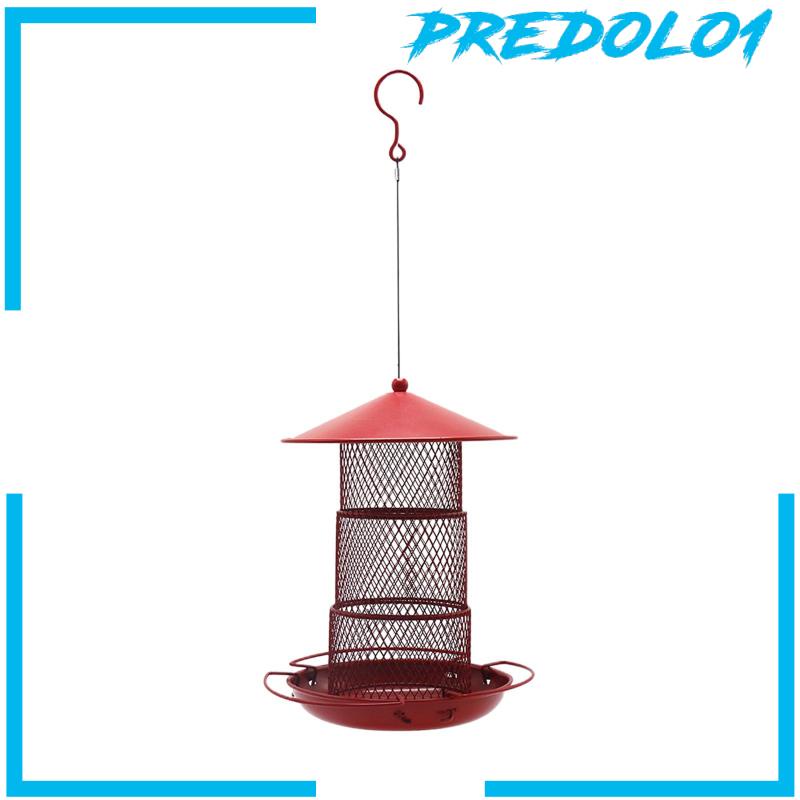 [Predolo1] Pengumpan Burung Gantung Bahan Metal Retractable Outdoor Feeder Untuk Halaman Taman Halaman Belakang