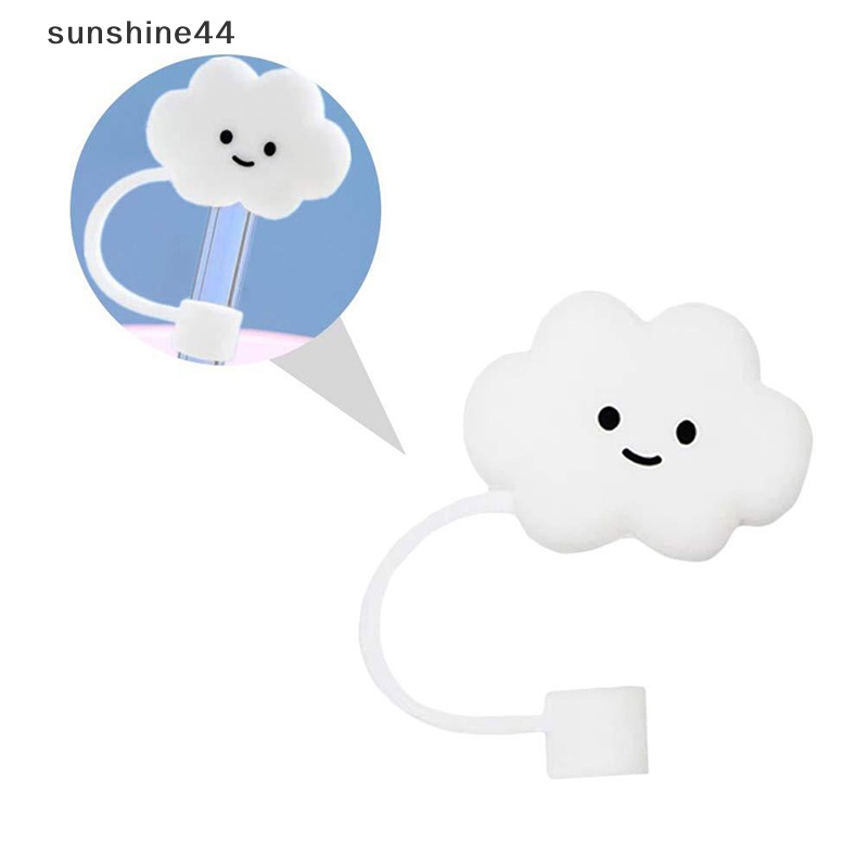 Sunshine Straw Plug Reusable Drinking Dust Cap Silicone Tips Untuk Sedotan Pelindung Caps ID