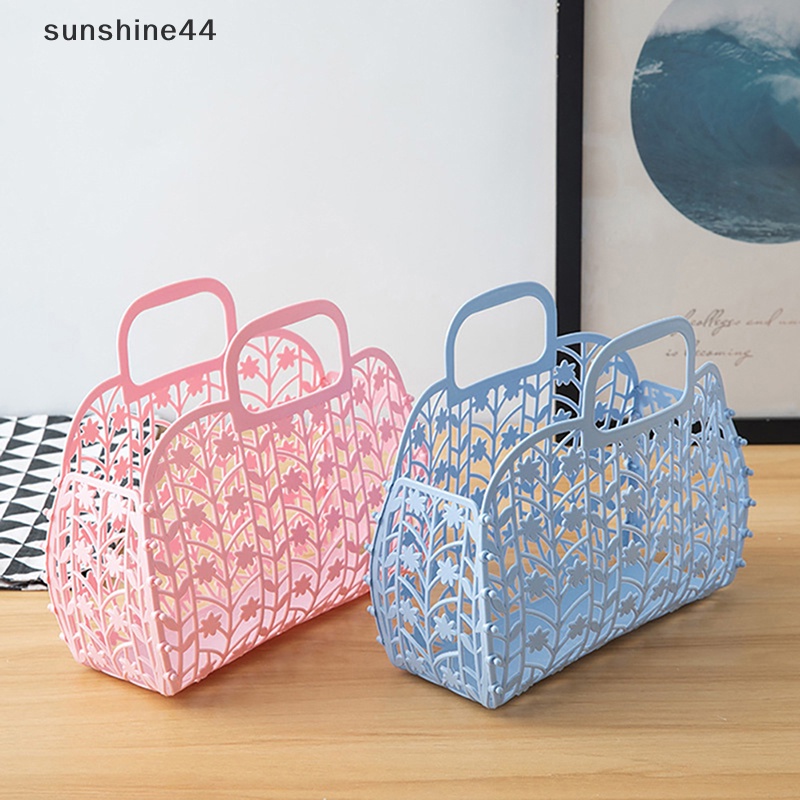 Sunshine Detachable Shower Basket Keranjang Plastik Kamar Mandi Keranjang Penyimpanan Cuci Berongga ID