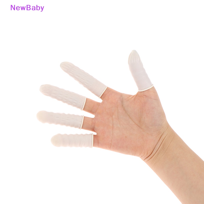 Newbaby100/200/300pc Sarung Tangan Jari Latex Plastik Manicure Tools Salon Kuku Tangan Melindungi ID