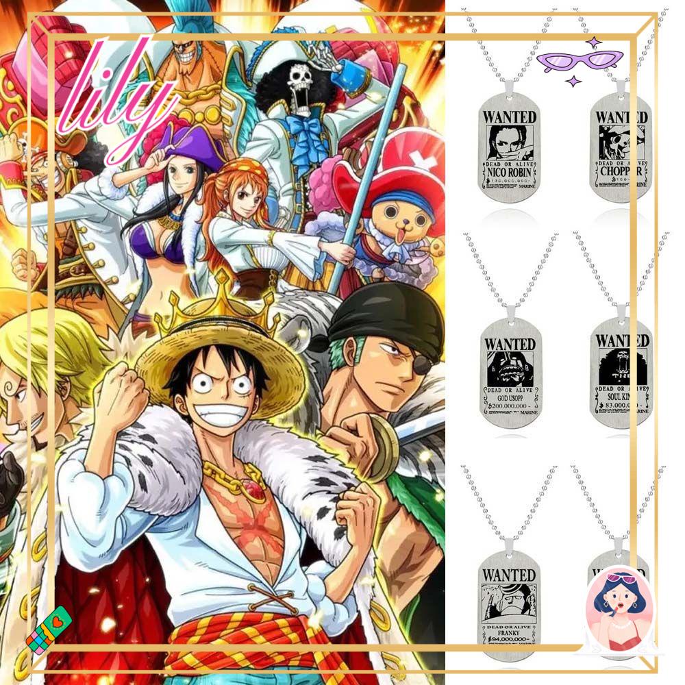 Lily One Piece Kalung Perhiasan Persahabatan Collier Punk Vintage Luffy Zoro