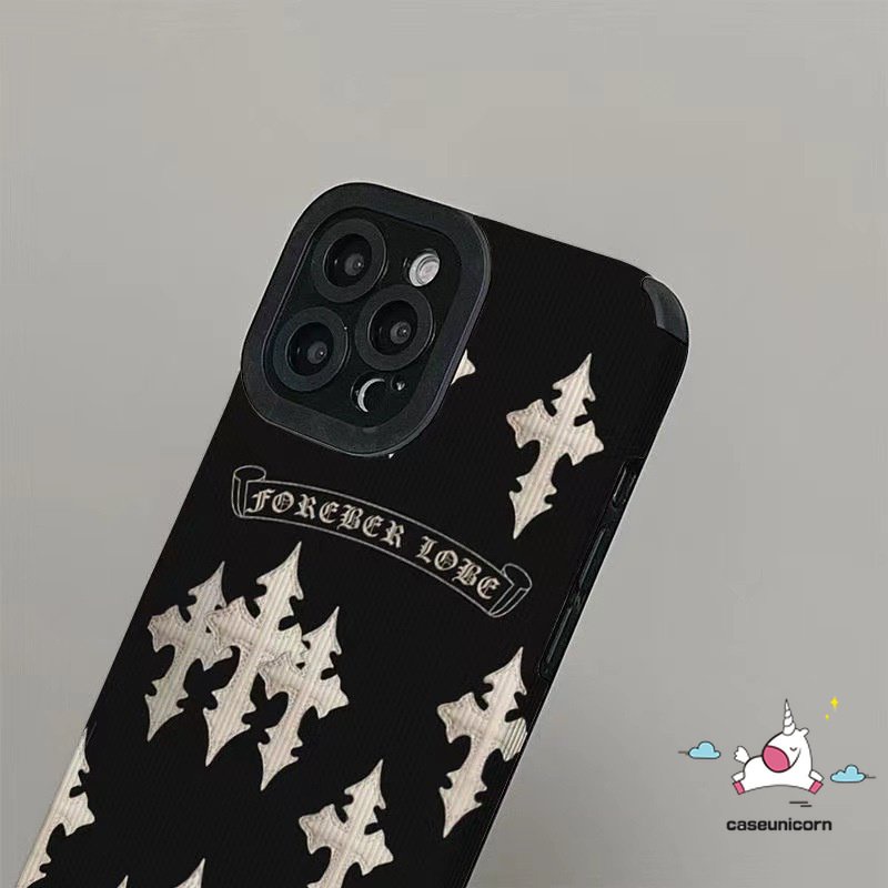 Casing Ponsel Kompatibel Untuk iPhone 7Plus 8Plus 11 12 13 14 Pro Max7 8 Plus X XR XS MAX Trendi Merek Retro Bunga Mawar Shockproof Mewah Tekstur Kulit Silicon Lembut Tpu Cover