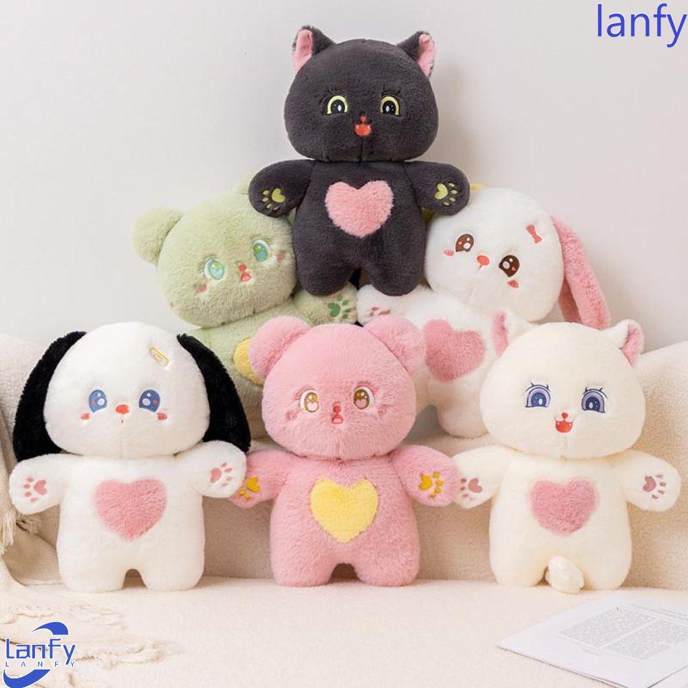 Lanfy Cuddle Bear Mainan Mewah Hadiah Ulang Tahun Lucu Indah Menemani Dekorasi Rumah Kartun Menenangkan Boneka Mainan Lembut