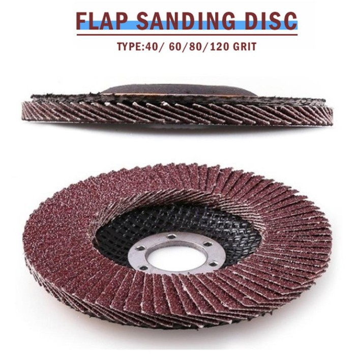 Kertas Pasir Amplas Model Susun Gerinda Flap Disc Disk 4 Inch Grit