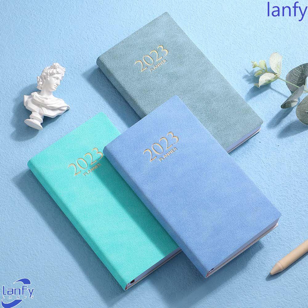 Lanfy 2023 Notebook Daily Solid Color Weekly Planner 365hari Jadwal Organizer Perlengkapan Alat Tulis Agenda Planner