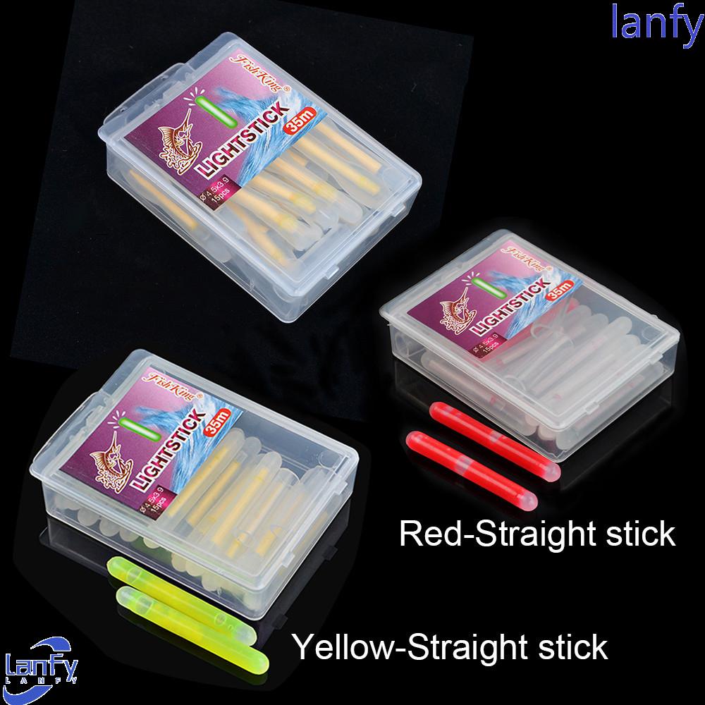 Lanfy Pelampung Pancing Aksesoris Memancing Kecerahan Tinggi 15pcs/lot Luminous Float Dark Glow Chemical Lightstick