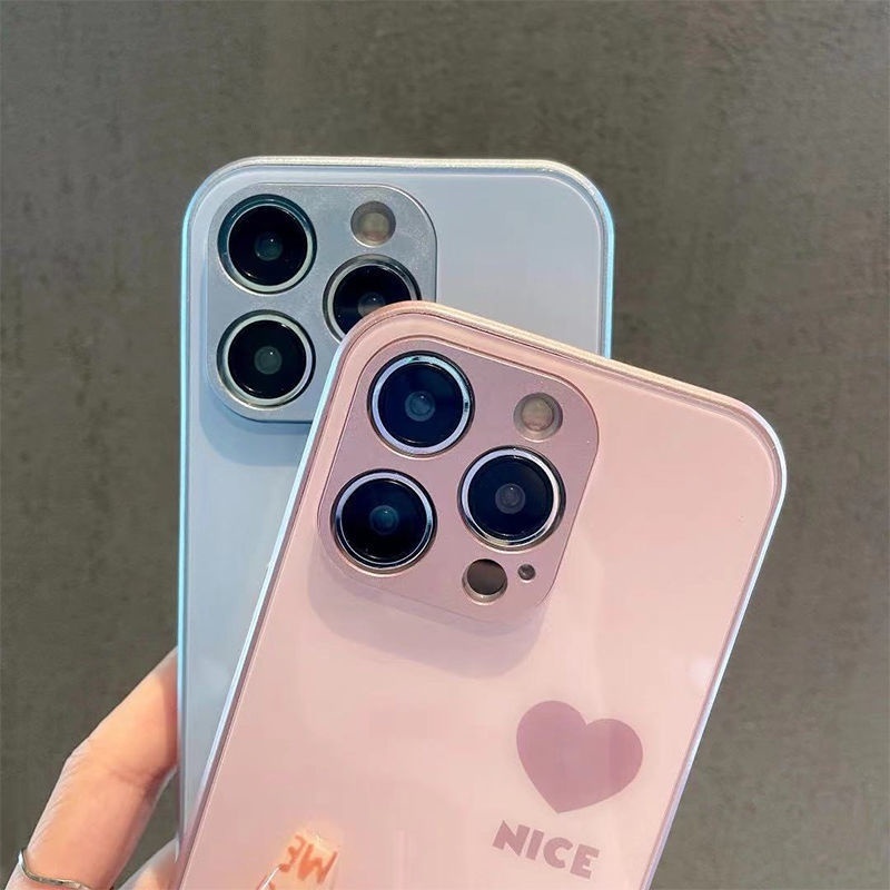 IPHONE Casing Ponsel Desain Hati Single Sisi Bagus Kompatibel Dengan Iphone12 13 14 11 Pro Max X Xs Max Xr Ffdcr