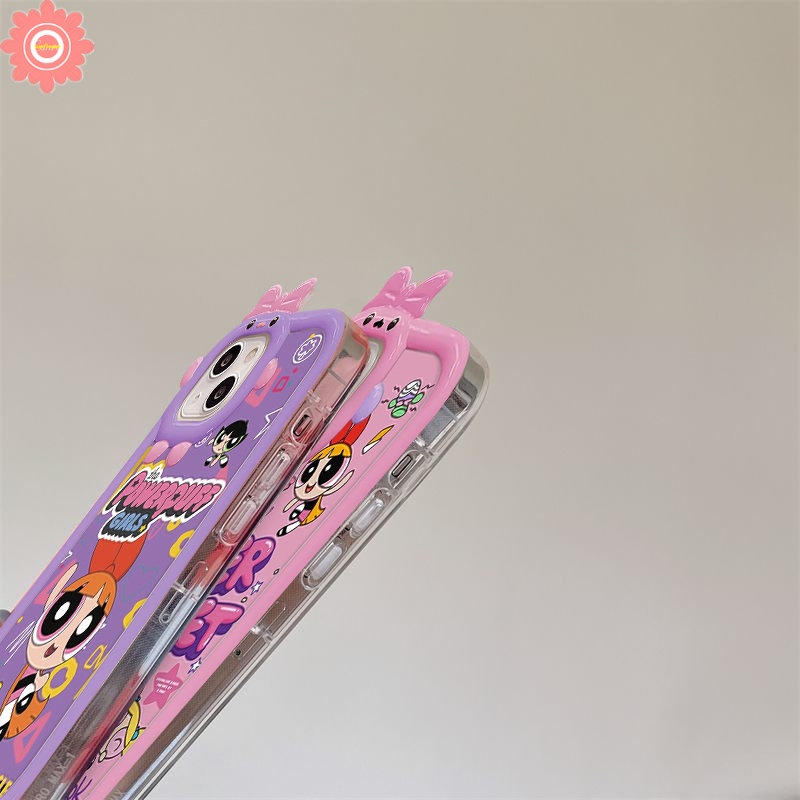 Casing Realme C31 C1 C33 C25Y C25s 5 8 9i 9Pro+9c15 C35 C12 C25 C30 C3 C21 C20 C21Y 7i 7 5s 8Pro 5i 6i C17 Lembut Lucu Ikatan Simpul 3D Lensa Monster Kecil Kartun The Super Girls Sarung