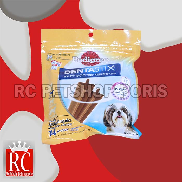 Pedigree DentaStix snack cemilan anjing Small Breed 210 Gram