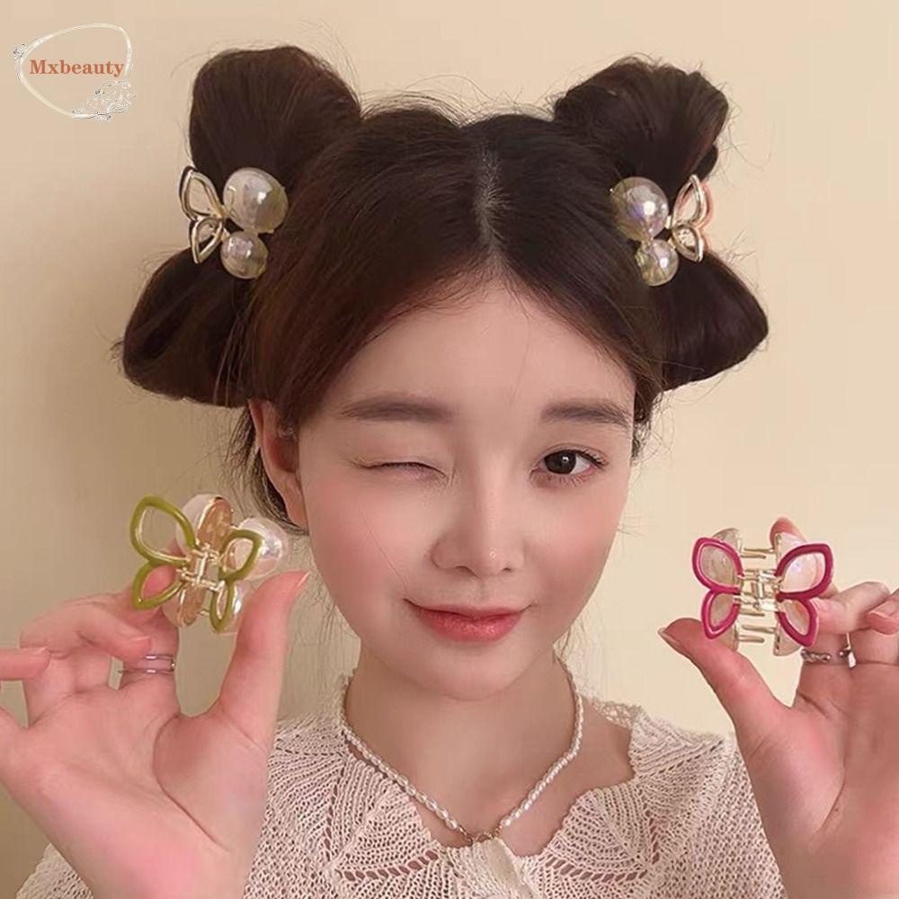 Mxbeauty Klip Rambut Kupu-Kupu Lucu Retro Rambut Sanggul Tetap Klip Elegan Tinggi Ponytail Tetap Klip Rambut Kecil Ambil Cakar Rambut Kecil