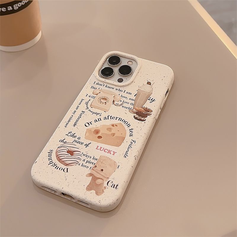 Cocok Untuk Iphone14 Pro Max iPhone Phone Case Ramah Lingkungan Degradable Phone Case Kamera Perlindungan Tahan Guncangan Kompatibel Dengan iPhone 13 13pro 13prm iPhone 11 7Plus 8Plus Xr XS 12 Pro Max Casing Ponsel