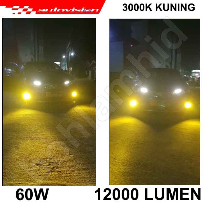 Lampu Laser LED Foglamp H11 H16 Autovision Laser Fog Light Lampu Kabut - Putih 6000K, HB4