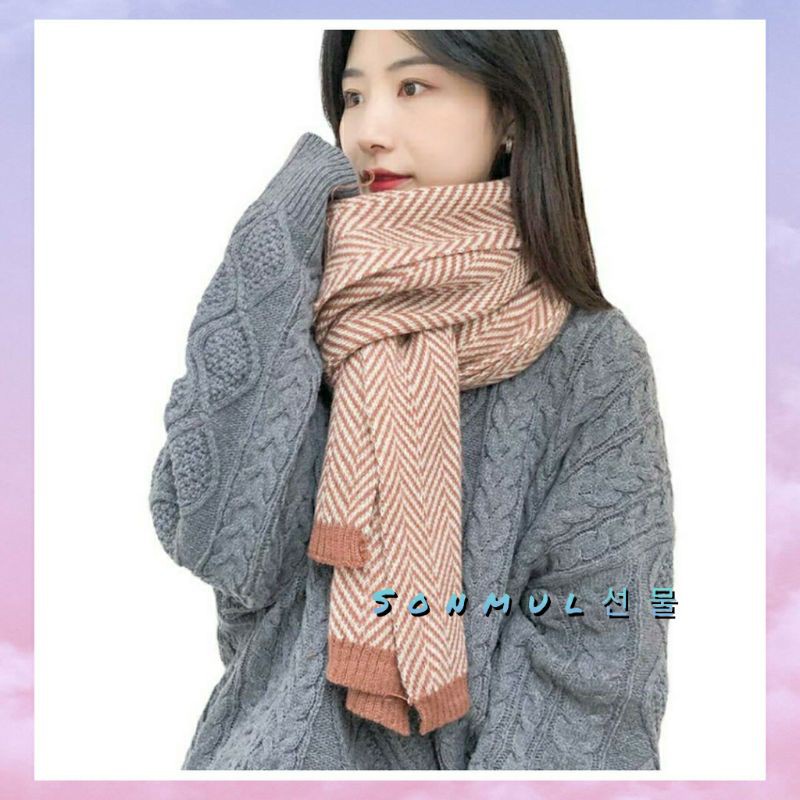 IMPORT WOMAN MAN WINTER ADELLE LONG SCARF SHAWL SYAL PANJANG WANITA PRIA MUSIM DINGIN GUGUR HANGAT