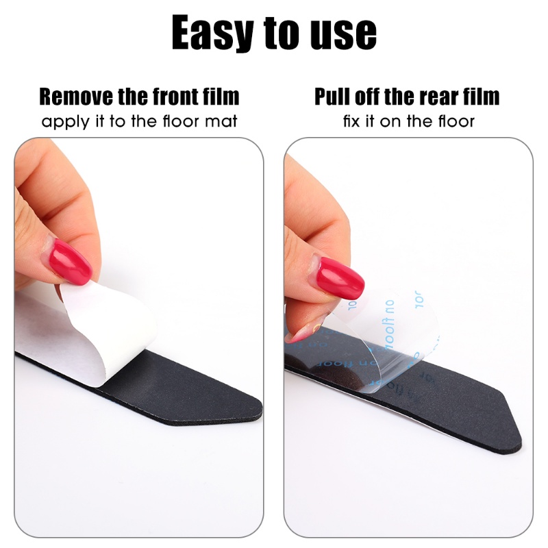 8pcs Reusable Trapesium Self-adhesive Carpet Fixed Stickers/Anti-slip Corner Pad Lantai Tikar Tape Sticker