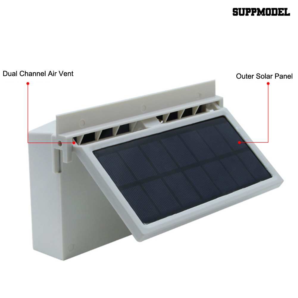 [SM Otomatis] Pendingin Ventilasi Udara Jendela Mobil Kendaraan Tenaga Surya Pendingin Dual Fans Ventilator