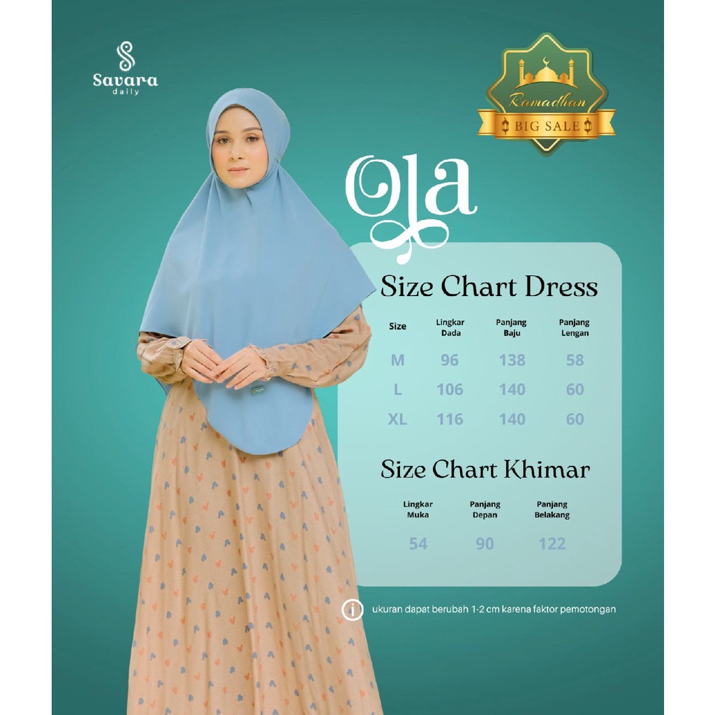 Dress Set Khimar Ola dress by Savara Daily