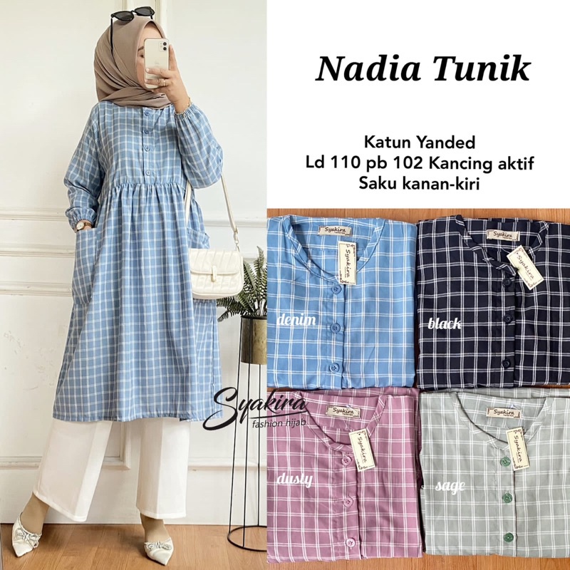 NADIA Tunik ORI SYAKIRA | Katun Yanded
