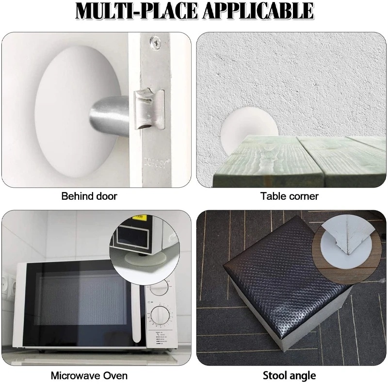 Gaya Nordic Silikon Perekat Diri Anti-Tabrakan Pad Dinding Pintu Belakang Penyangga Bisu Menebal Tabrak Tikar Dapur Kamar Mandi Doorknob Peredam Gadget