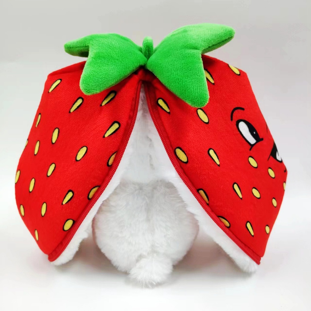 Cute fruit rabbit plushies 2in1 strawberry rabbit soft stuffed toy easter bunny Mainan Mewah Hadiah Ulang Tahun Untuk Anak Laki-Laki Dan Perempuan