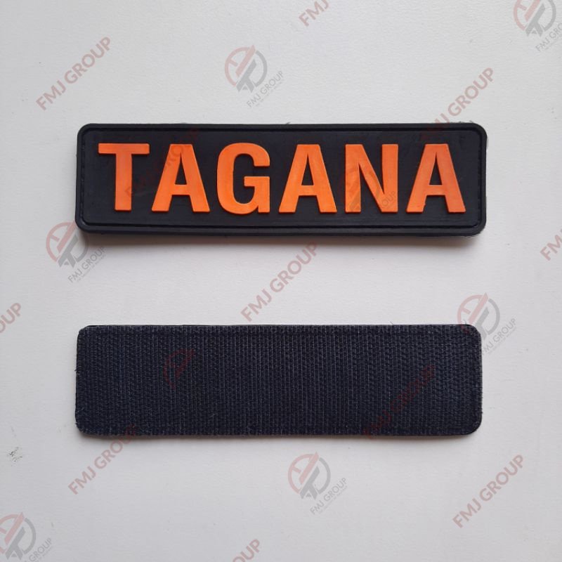 Patch Rubber Karet TAGANA Velcro Perepet / Emblem Nametag TAGANA
