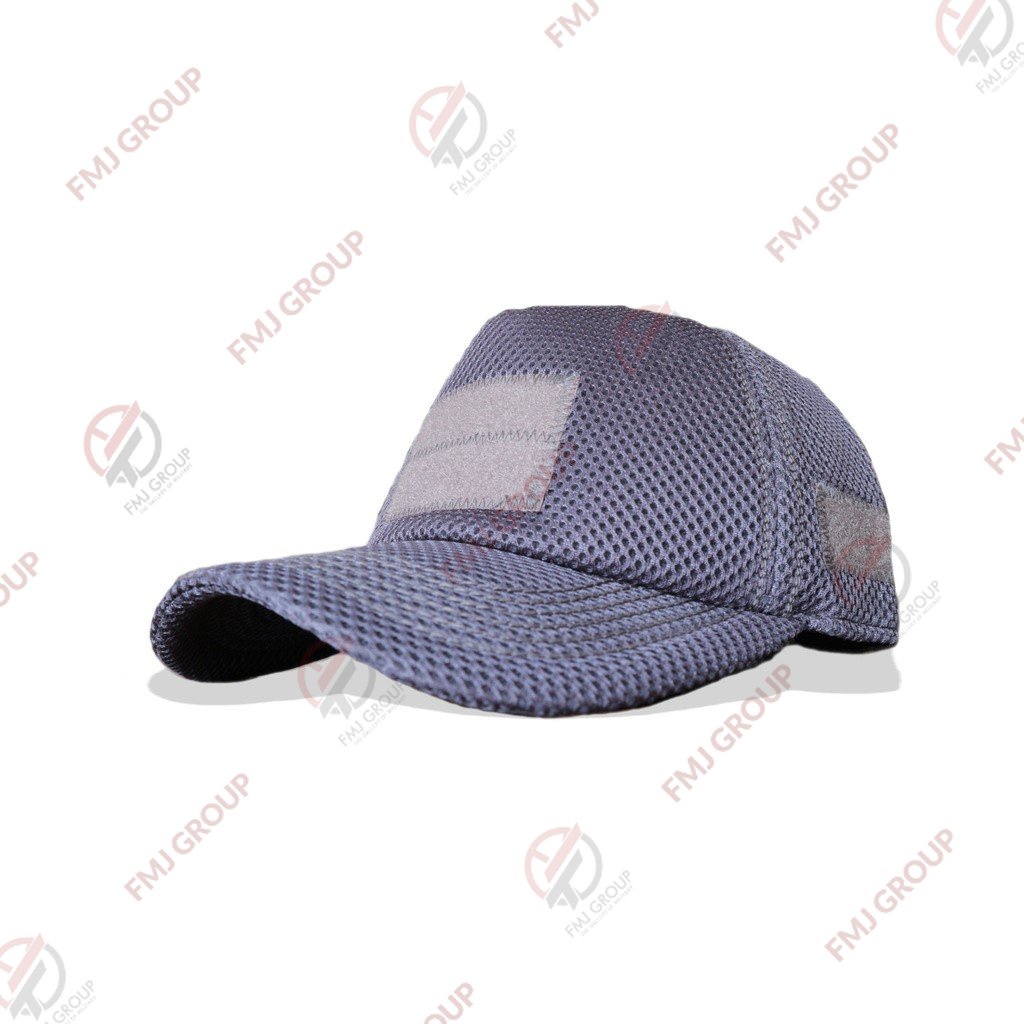 Topi Baseball Tactical - Topi Doublemesh - Topi Velcro Jaring Abu