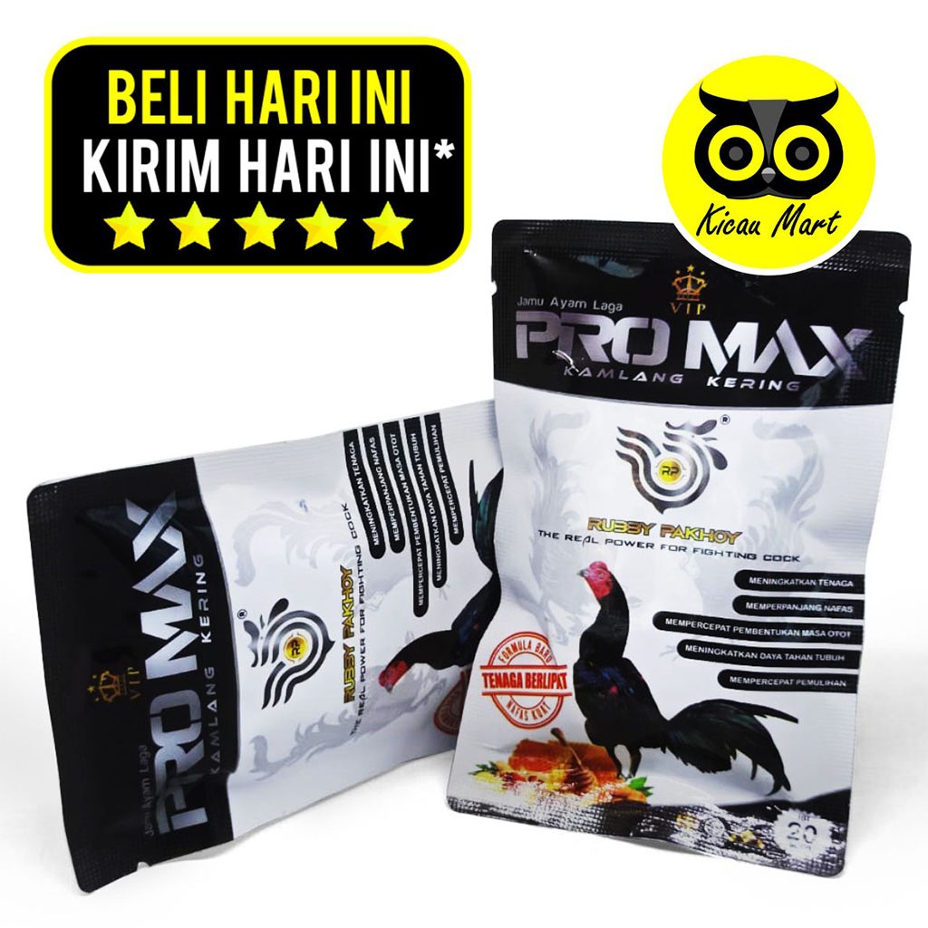 Kamlang Kering Vitamin Suplemen Jamu Ayam Laga Bangkok Jantan Petarung Aduan Promax Pro Max Rubby Pakhoy Isi 20 Butir Stamina Birahi Plus Super Power