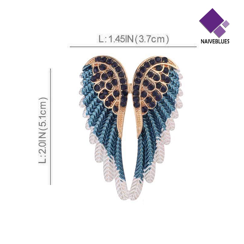 &lt; Naiveblues &gt; Bros Pin Berlian Imitasi Bentuk Geometris Electroplating Temperamen Pakaian Yang Serasi Klasik Malaikat Lady Brooch
