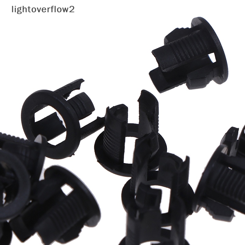 [lightoverflow2] 50pcs Klip Penahan LED Plastik 3mm/5mm-Bezels Mount Cases Housing Hitam [ID]