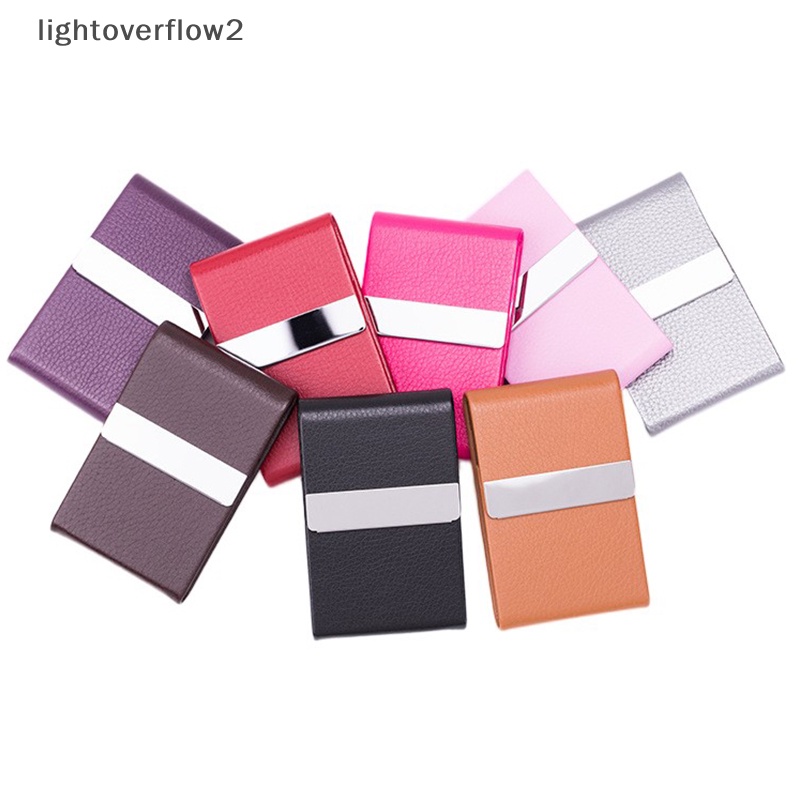 [lightoverflow2] Tempat Kartu Nama Case Card Bag Cortex Stainless Steel Anti Tekanan Tahan Air Kotak Metal Fashion Individuality Clam Case [ID]