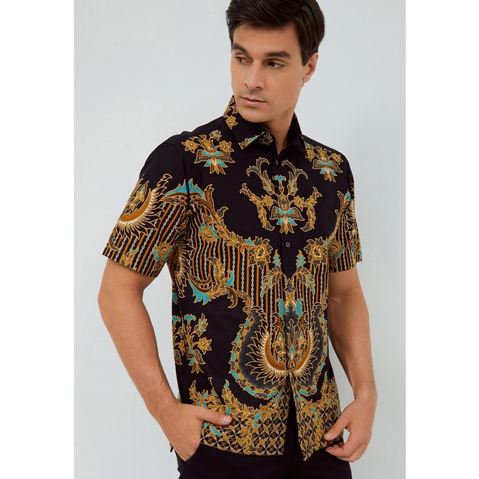 Alisan Kemeja Lengan Pendek Batik Reguler 10661 BTKRG10661HIJAUSS - Hijau, S