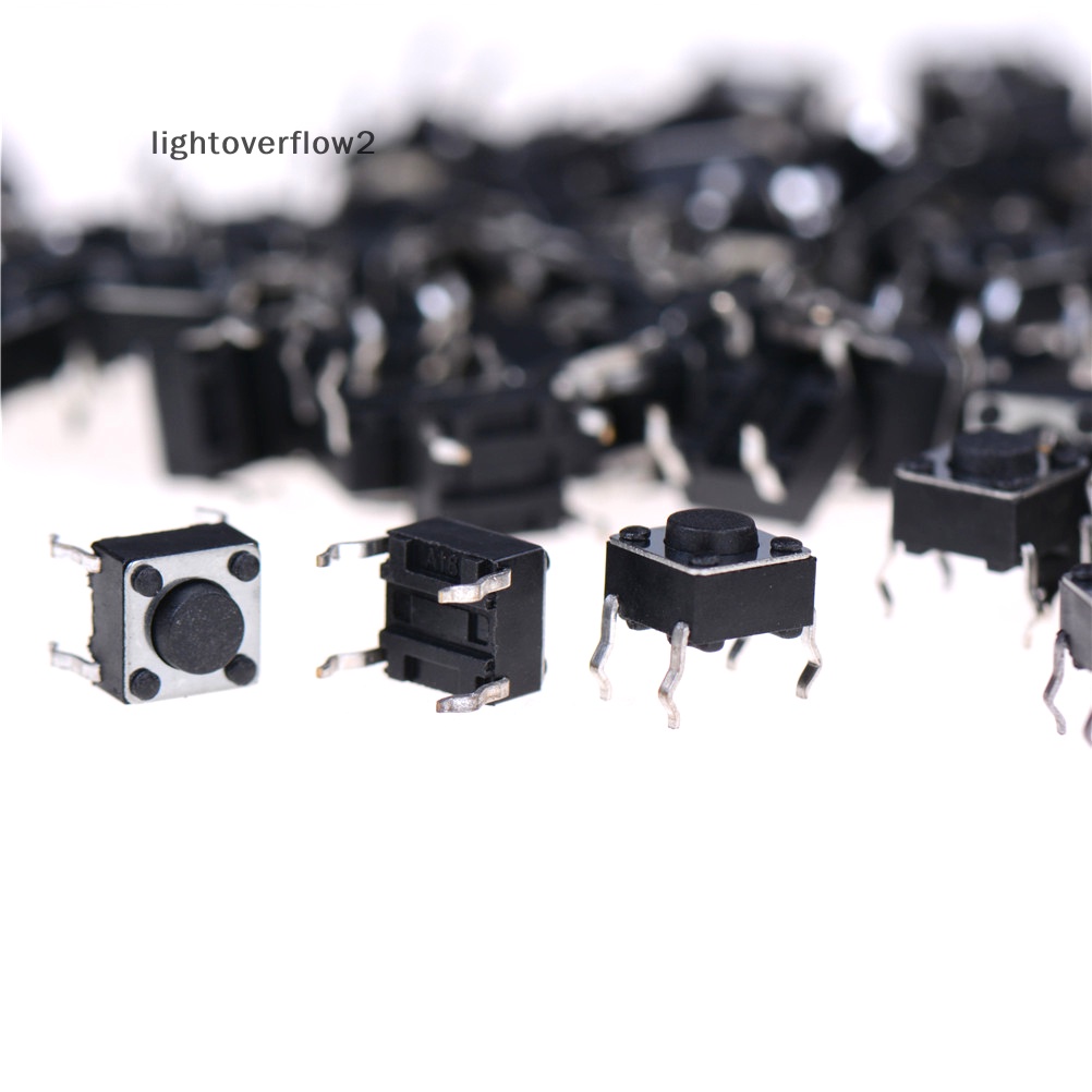 [lightoverflow2] 100pcs 6x6x4.5mm Panel PCB Momentary Tactile Tact Push Button Switch [ID]