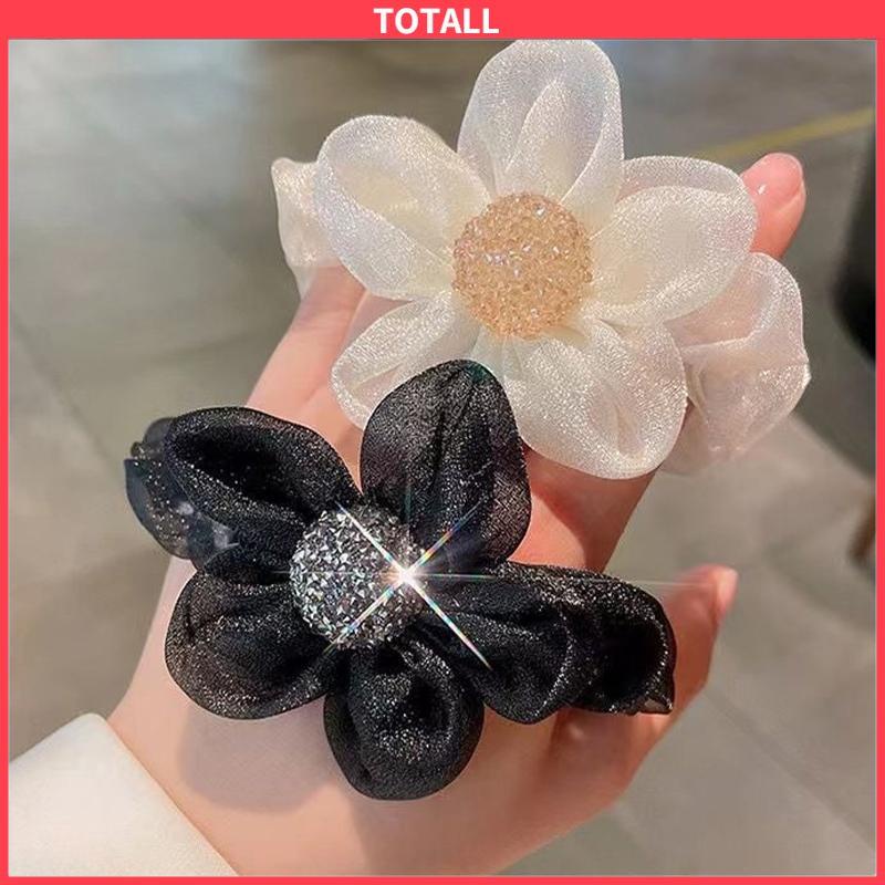 COD Ikat Rambut Scrunchie Korea Perempuan Model Bunga Daisy Aksesoris Wanita-Totall