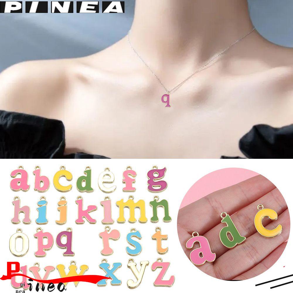 Perhiasan Liontin Nanas Alfabet Rantai Inisial Liontin Huruf
