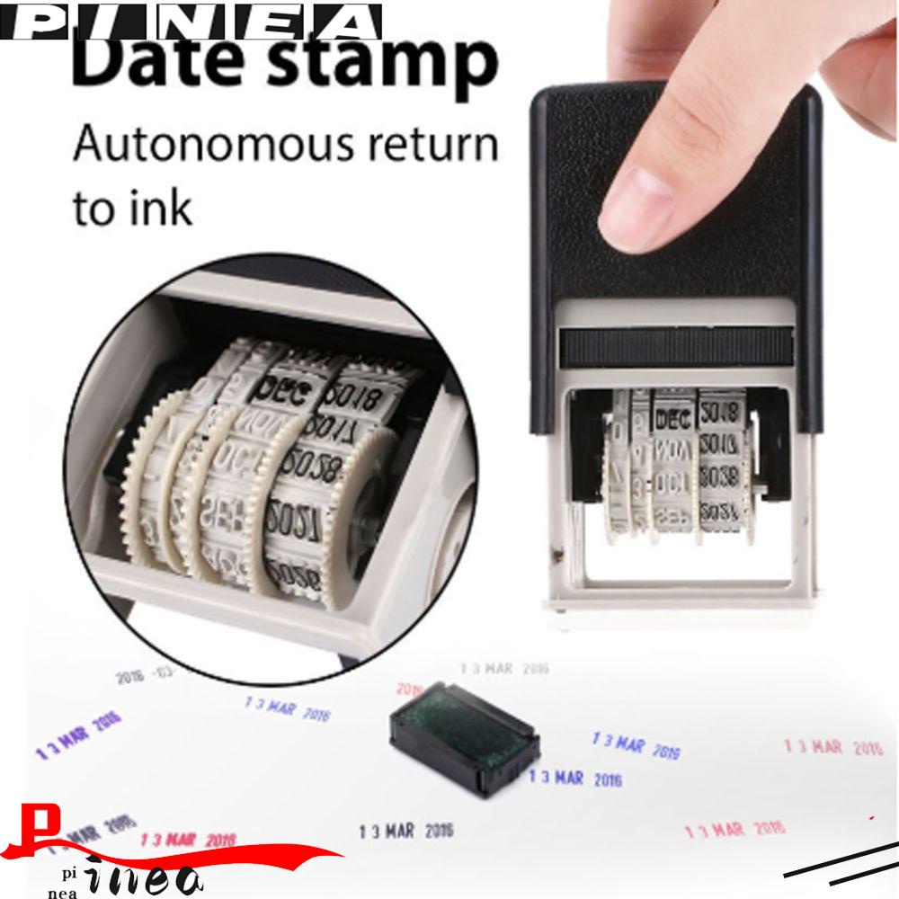 Stempel Tanggal Tinta Nanas Bahan Plastik DIY Scrapbook Tahan Lama