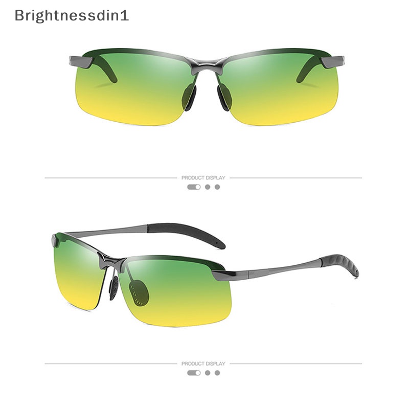 [Brightnessdin1] Kacamata Polarized Photochromic Siang Dan Malam Mengemudi Memancing Night Vision Butik