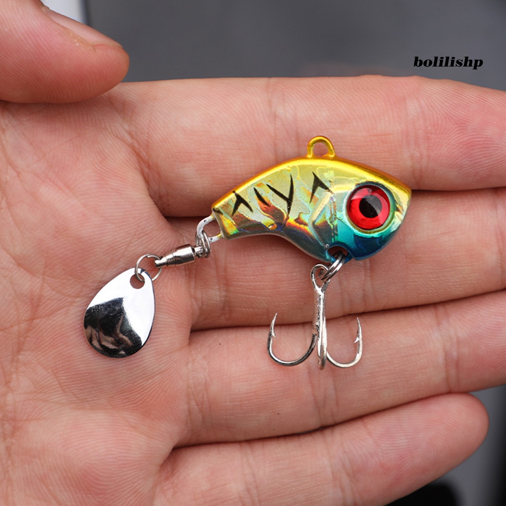 Bo-bait Treble Hook 3D Simulasi Fisheye Reflektif Angling Senyawa Logam Sequin Umpan Memancing Luar Ruangan