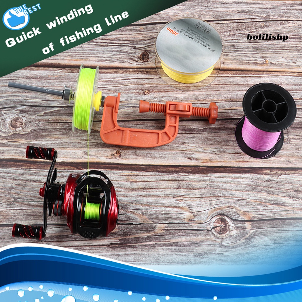 Bo-1 Set Lure Fishing Reel Diperkuat Nilon Memperbaiki Klip Sekrup Logam Cepat Berliku Alat Multifungsi Pancing Line Winder Reel Line Spooler Memancing Luar Ruangan