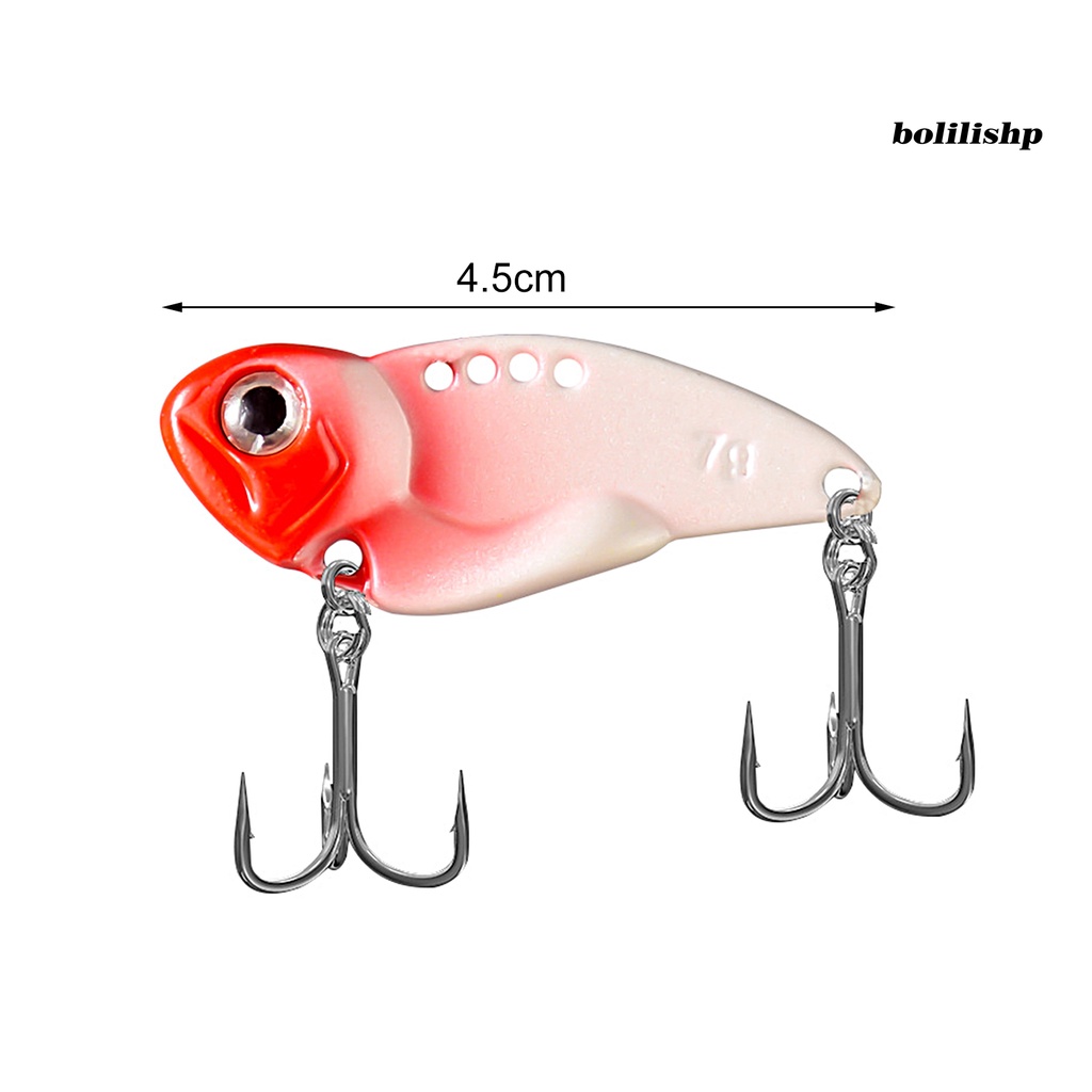 Bo-1 Set 4.5cm/7g Umpan Pancing 3D Simulasi Fisheye Efektif Kait Tajam Realistis Semua Area Air Logam VIB Umpan Ikan Buatan Dengan Hangnail Penggunaan Sehari-Hari