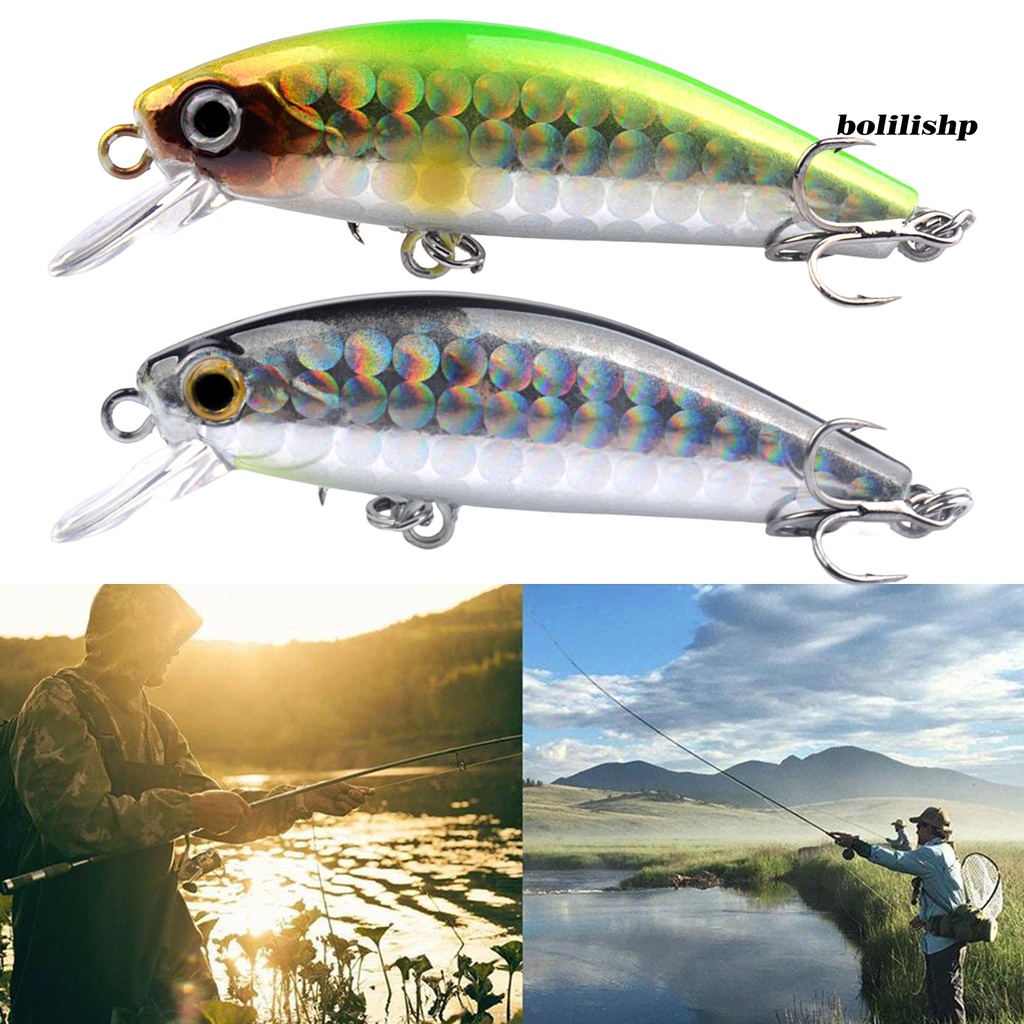 Bo-5.5cm/6.5g Umpan Pancing Simulasi 3D Fisheye Trembling Decoy Kait Tajam Mencegah Lolos Universal Memancing Umpan Ikan Kecil Bawah Air Umpan Keras Perlengkapan Memancing