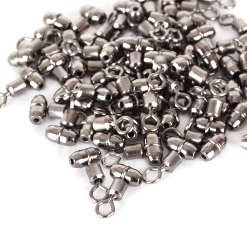 Lanfy 3arah Memancing Putar360° Rotasi 10pcs Solid Ring Hook Aksesoris Barel Cross Memancing Rigs Konektor 3arah Air Asin Memancing Konektor