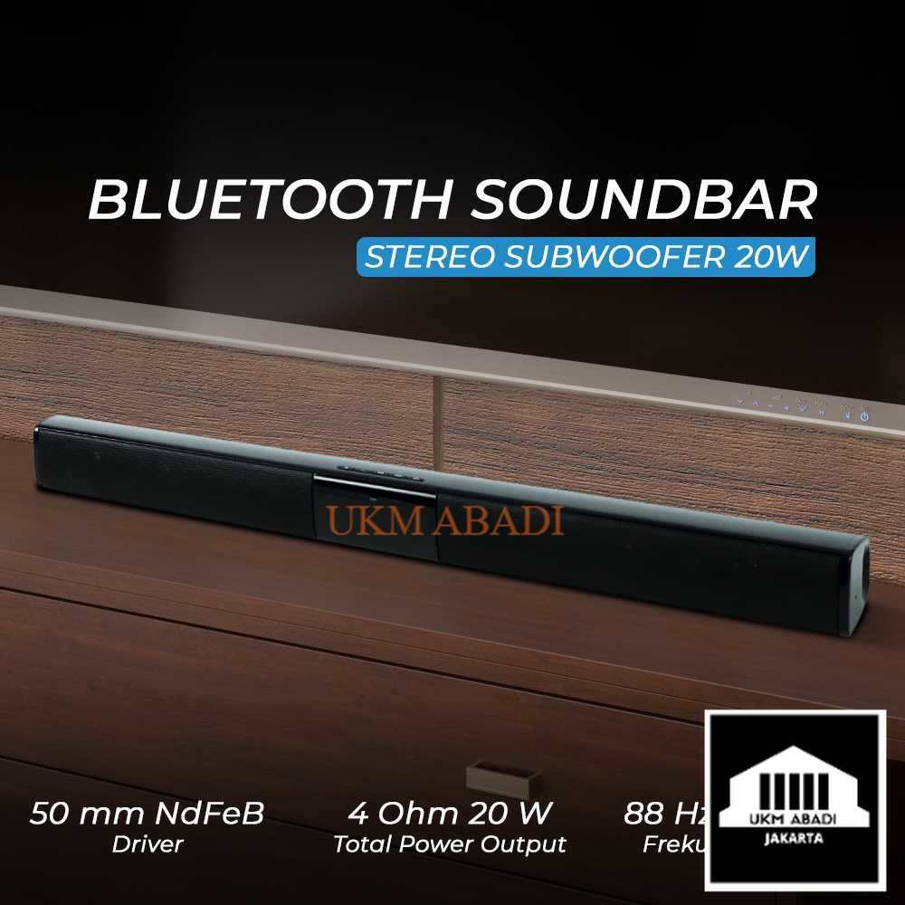 Speaker Soundbar Bluetooth Active Speaker Home Theater Subwoofer 20W BS 28B