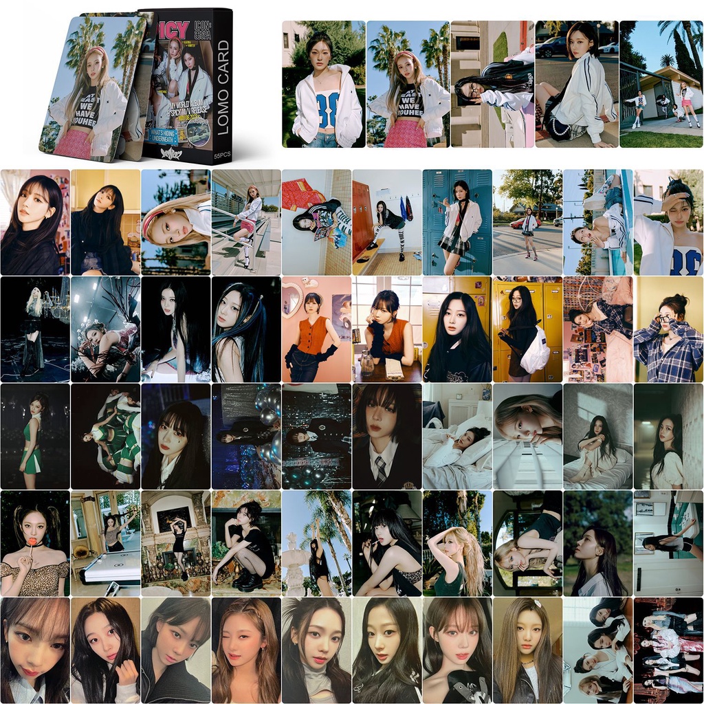 55pcs/box AESPA Album Pedas Photocards MY WORLD Kartu Lomo Come Back Kpop Postcards