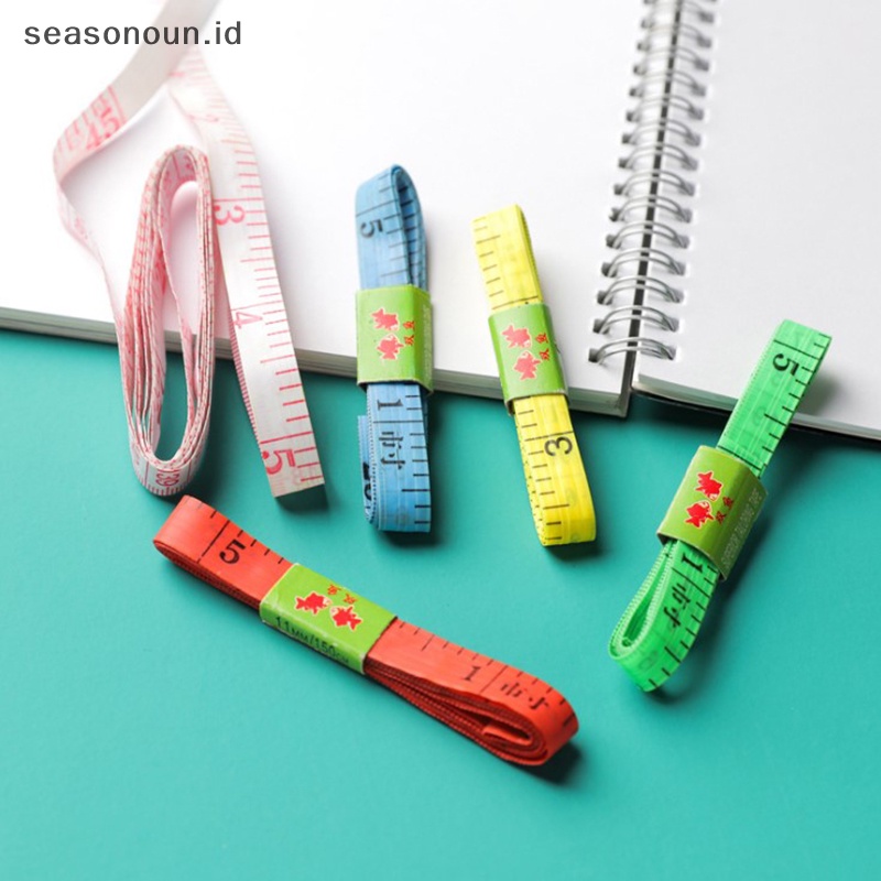 Seasonoun 1.5m Penggaris Pengukur Badan Jahit Tailor Tape Measure Mini Soft Flat Ruler.